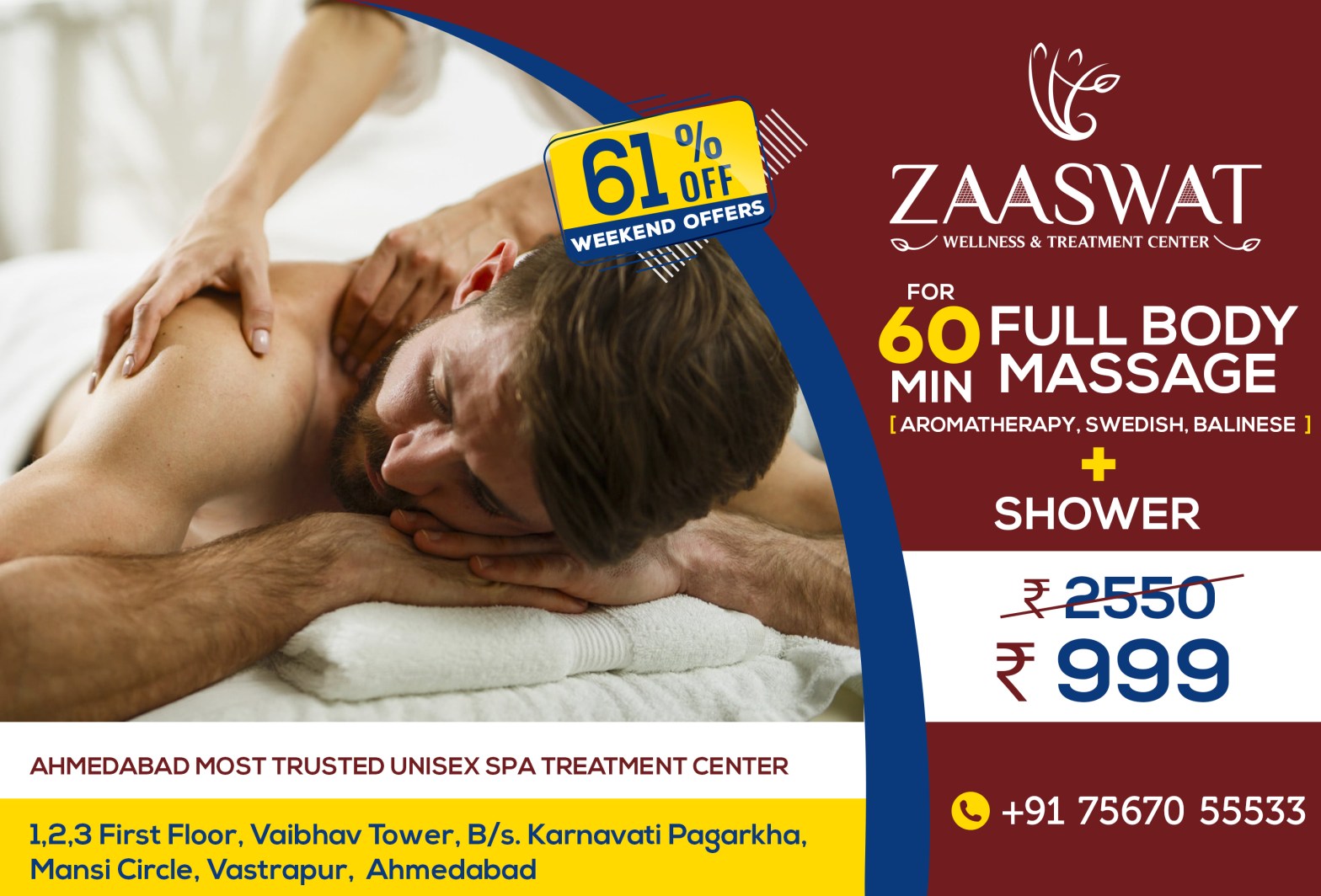 Zaaswat Wellness Weekend Offers - FUll Body Massage